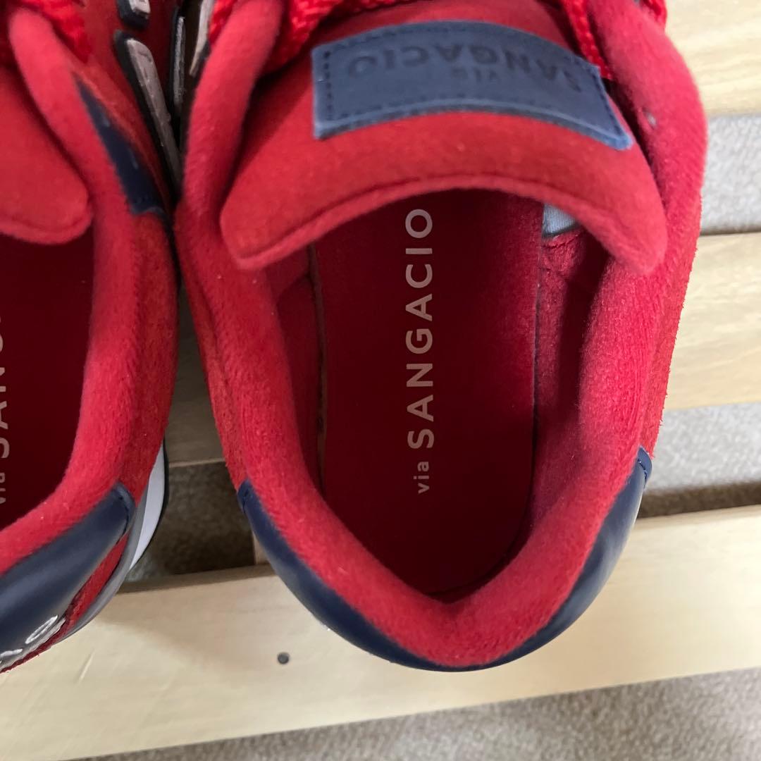 SANGACIO サンガチョ　にゅ　にゅーず　スニーカー　カーマイン