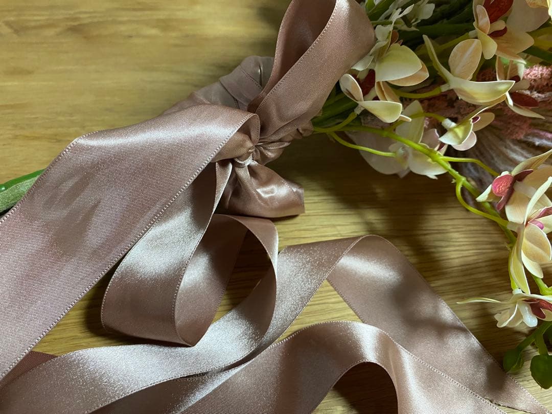 アーティフィシャルフラワー ブーケ ピンク系　ブートニアセット