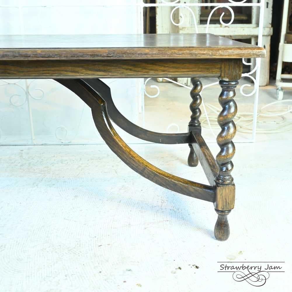 L3705-258 英国アンティーク オーク ローテーブル センターテーブル