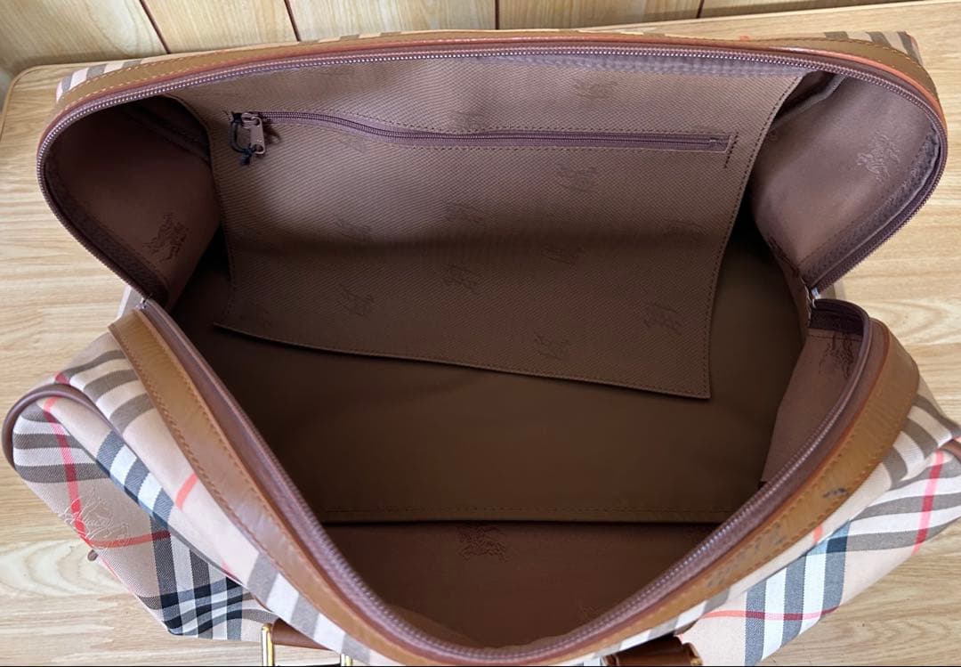 1805 Burberry チェック柄 ボストンバッグ