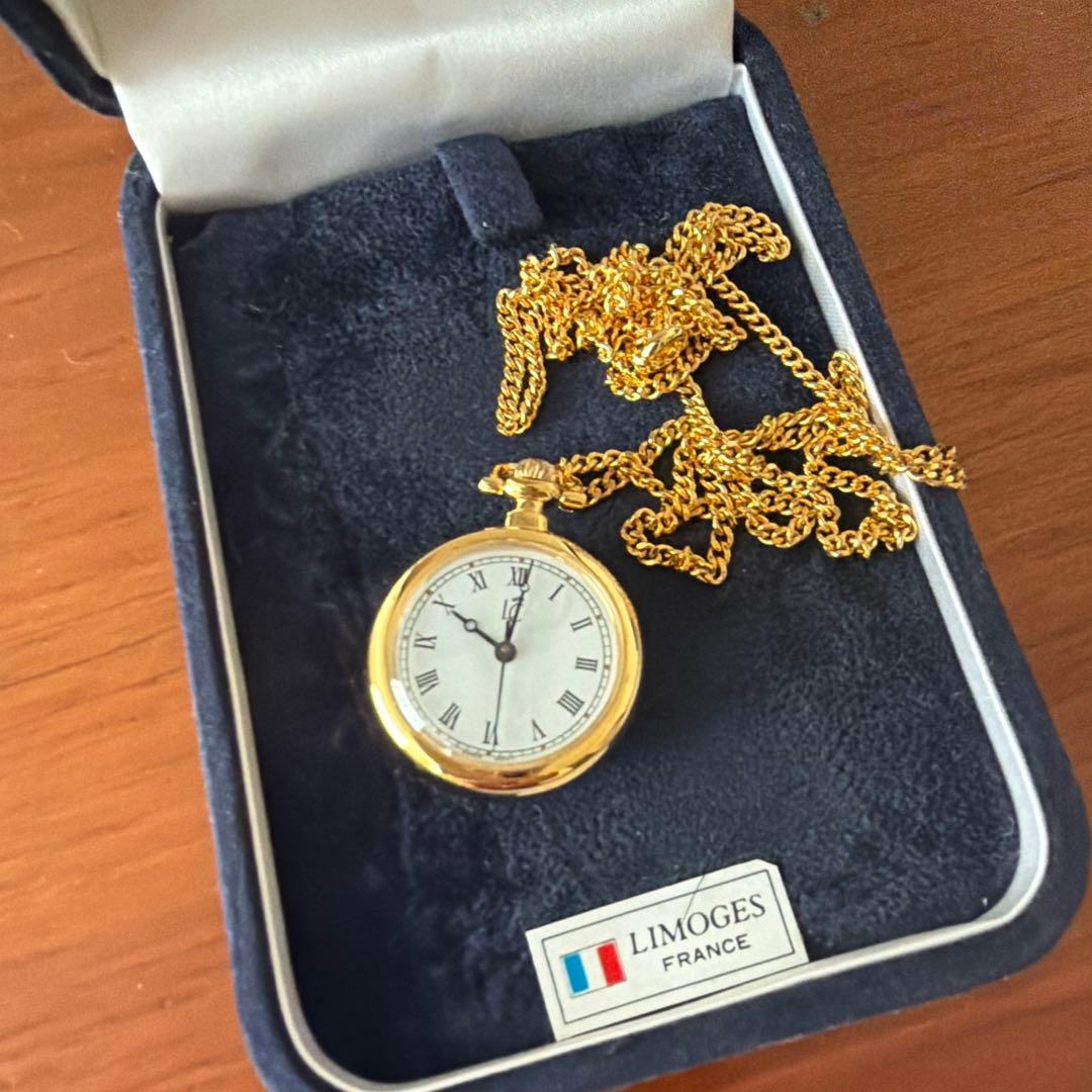 Limoges Castel ネックレスウォッチ & チャームセット
