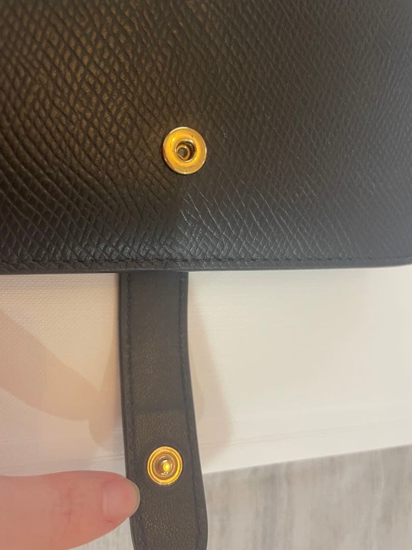 CELINE 二つ折り財布　スモールストラップウォレット　ブラック　黒