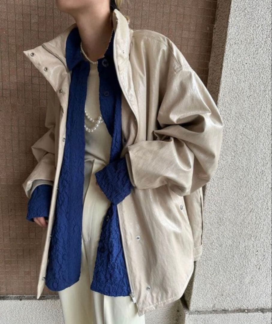 専用⭐︎PASTING LIKE SYNTHETIC LEATHER JACKET