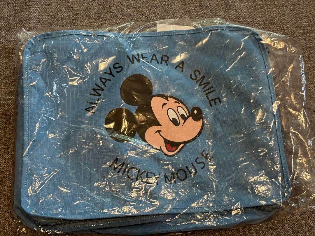 WCJ Disney　ディズニー　トラベルバッグ　ポーチ　ミッキー　ブルー