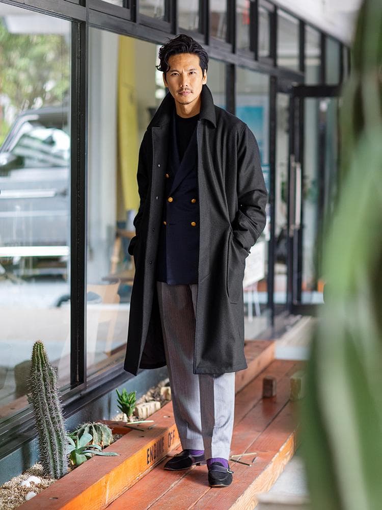 い 都会的な大人の極上Aライン傑作バルカラーコート シーラップ ビームスF