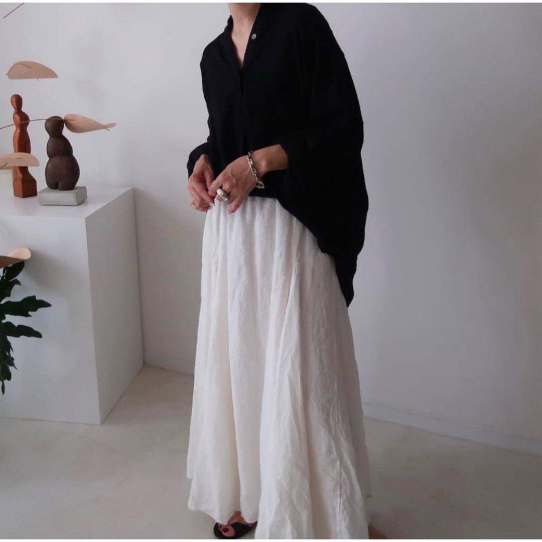 argue フレンチリネンロングスカート