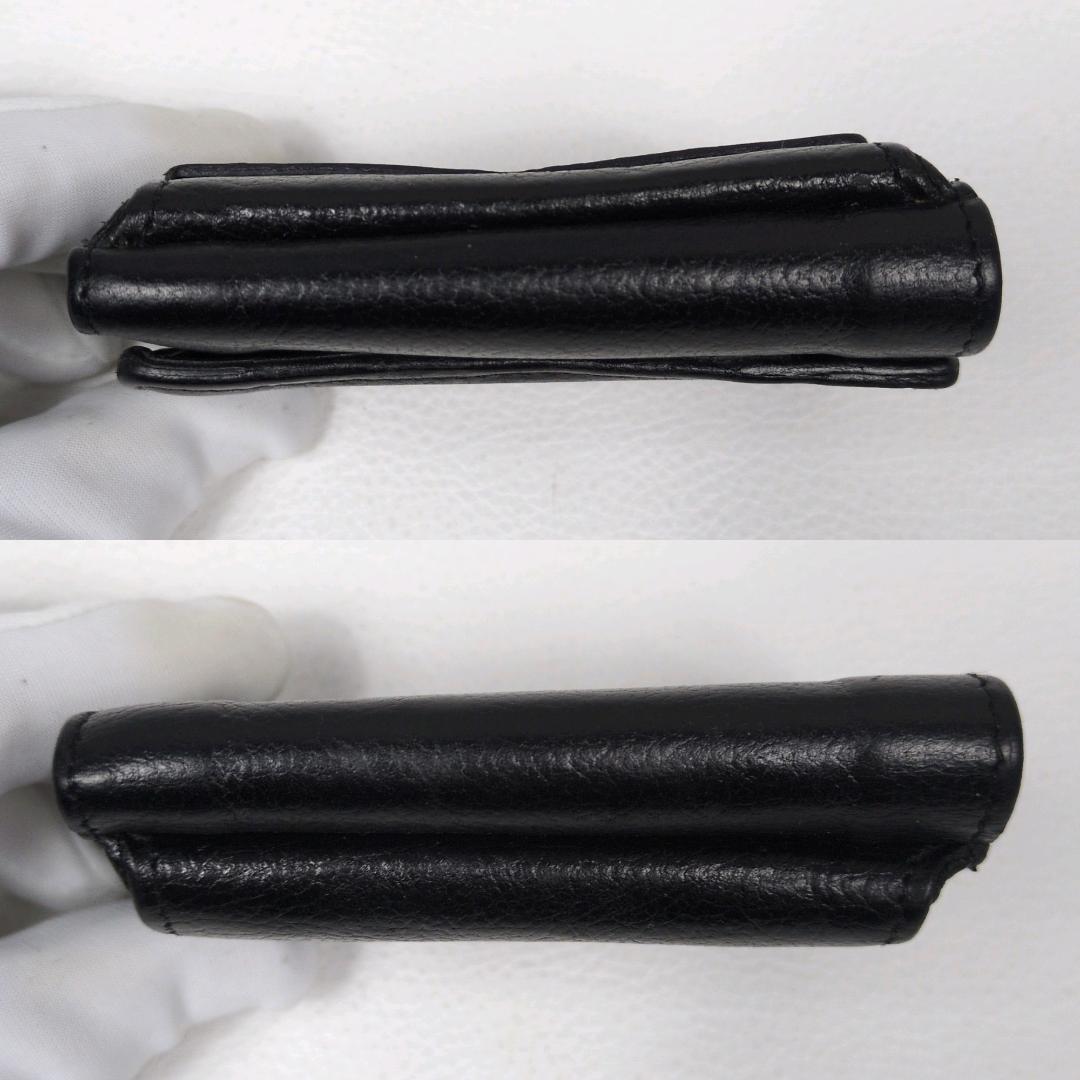 イルビゾンテ トリフォルド 三つ折り 財布 コンパクト ブラック シボ