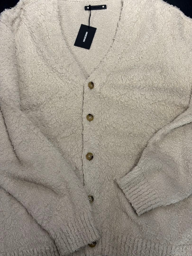 トップス minedenim Shaggy Cotton Knit Cardigan