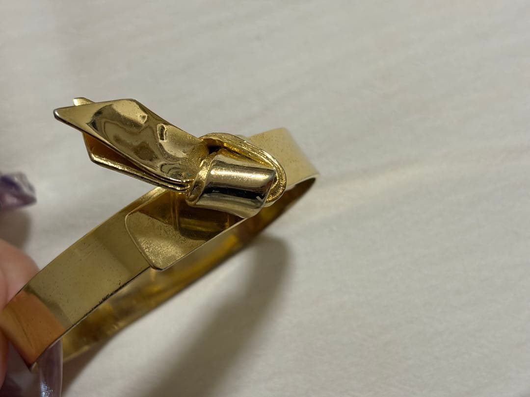 sacai サカイ　21ss ブレスレット ラブオーバー バングル　ゴールド