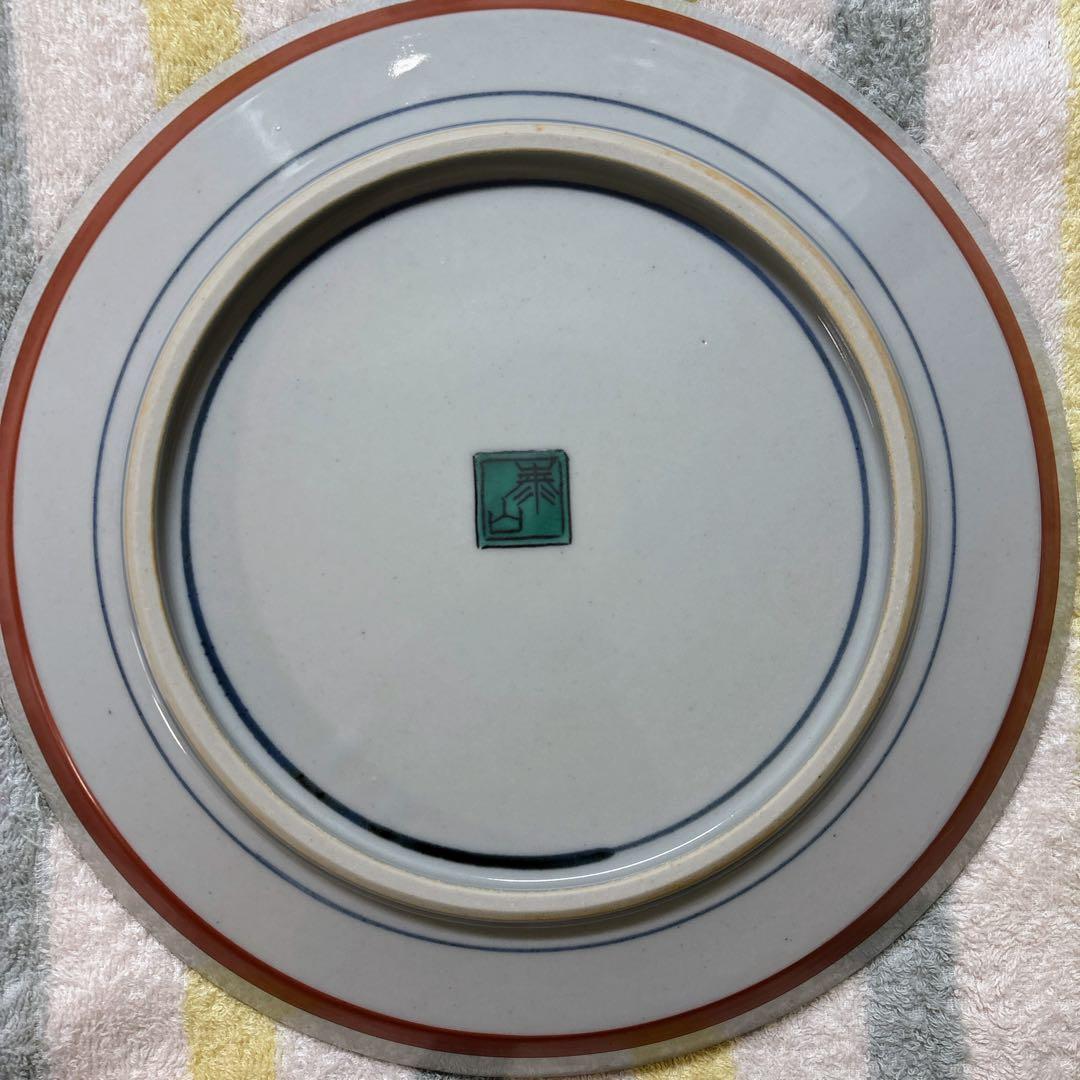 九谷焼　武腰秦山　手書き絵　色絵葡萄図　8.5号飾皿　飾皿