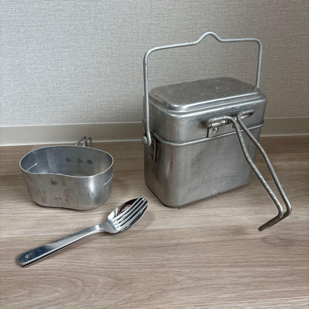 フランス軍　飯盒　メスキット　カトラリー　セット　デッドストック