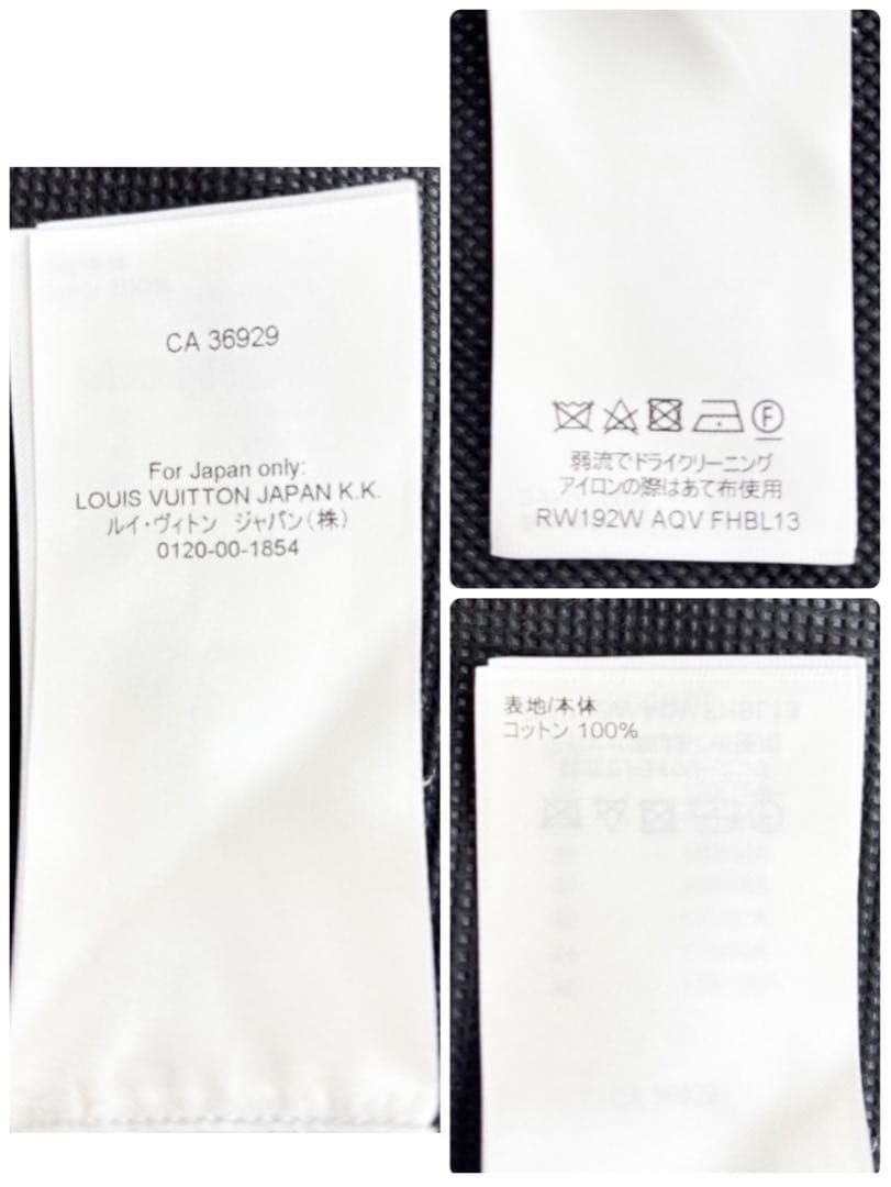 LOUIS VUITTON 19AW モノグラム フリルブラウス ゴールド 40