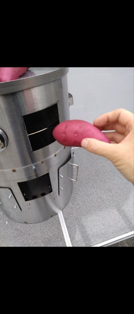 台数限定 値下げ「炭火」焼き芋 丸釜 網付き 軽トラ さつまいも 農家 MG1