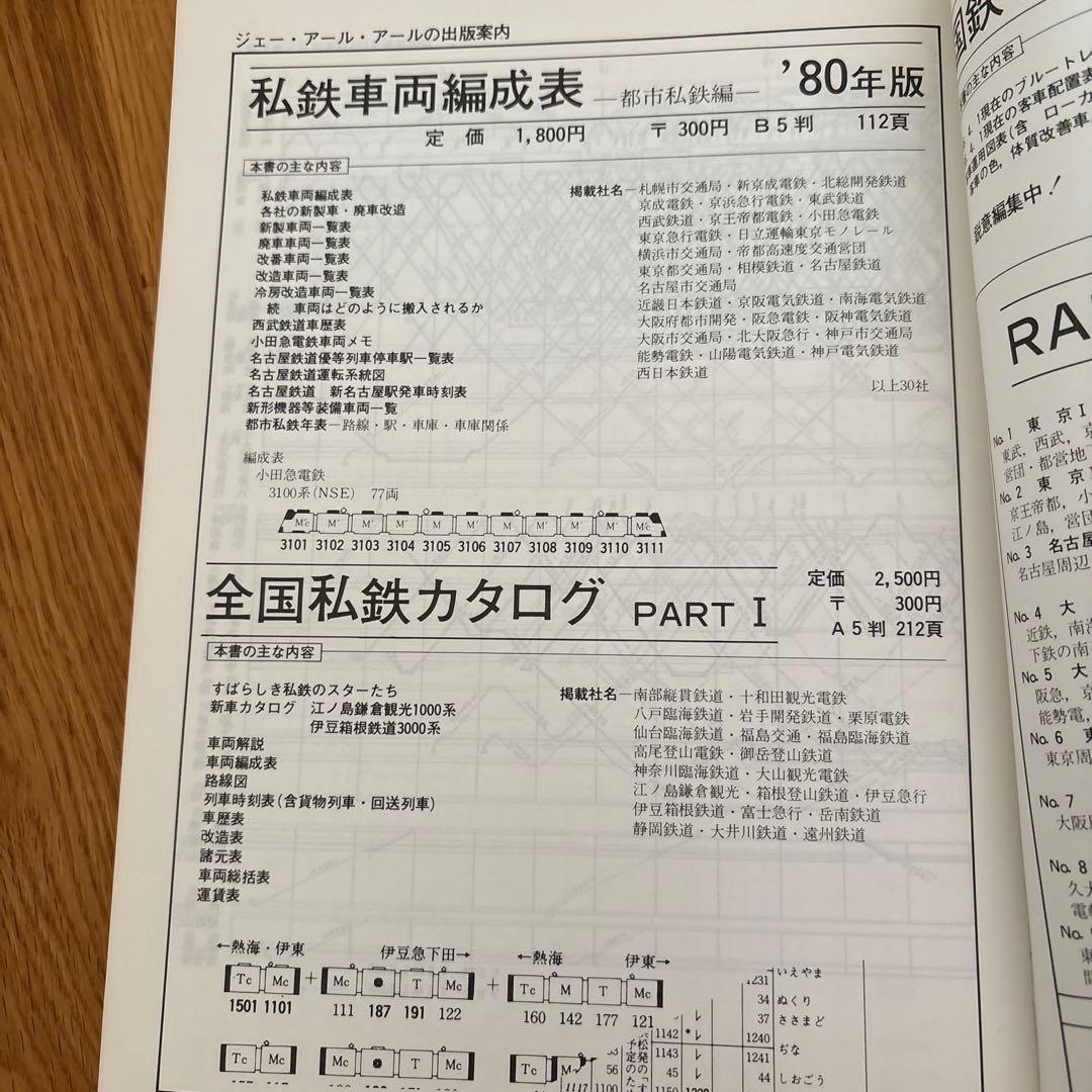 【希少】国鉄電車編成表80年版ジェー·アール·アール発行②