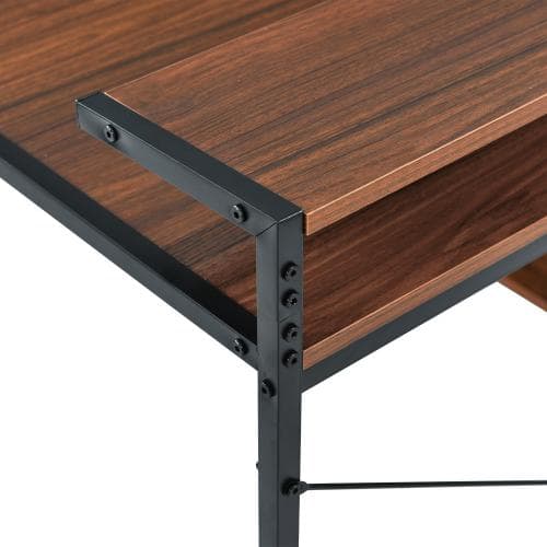 オフィスチェア+パソコンデスク セット】【人気商品改良タイプ】【ブラウン】パソコ