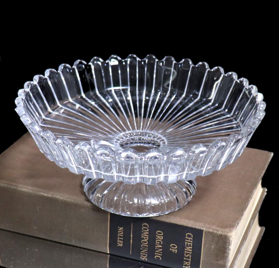 オールド・バカラ 帯溝造型装飾 コート・アルテルネ・デポリ 大型 コンポート