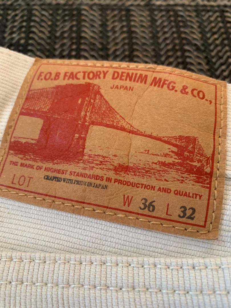 FOB FACTORY エフオービー F1134 ピケパンツ W36 日本製