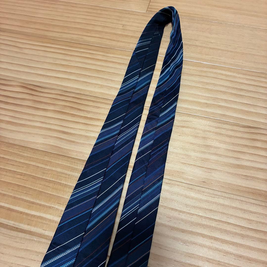 【極美品】ポールスミス ネクタイ 現行 マルチストライプ 花柄 日本製 ビジネス