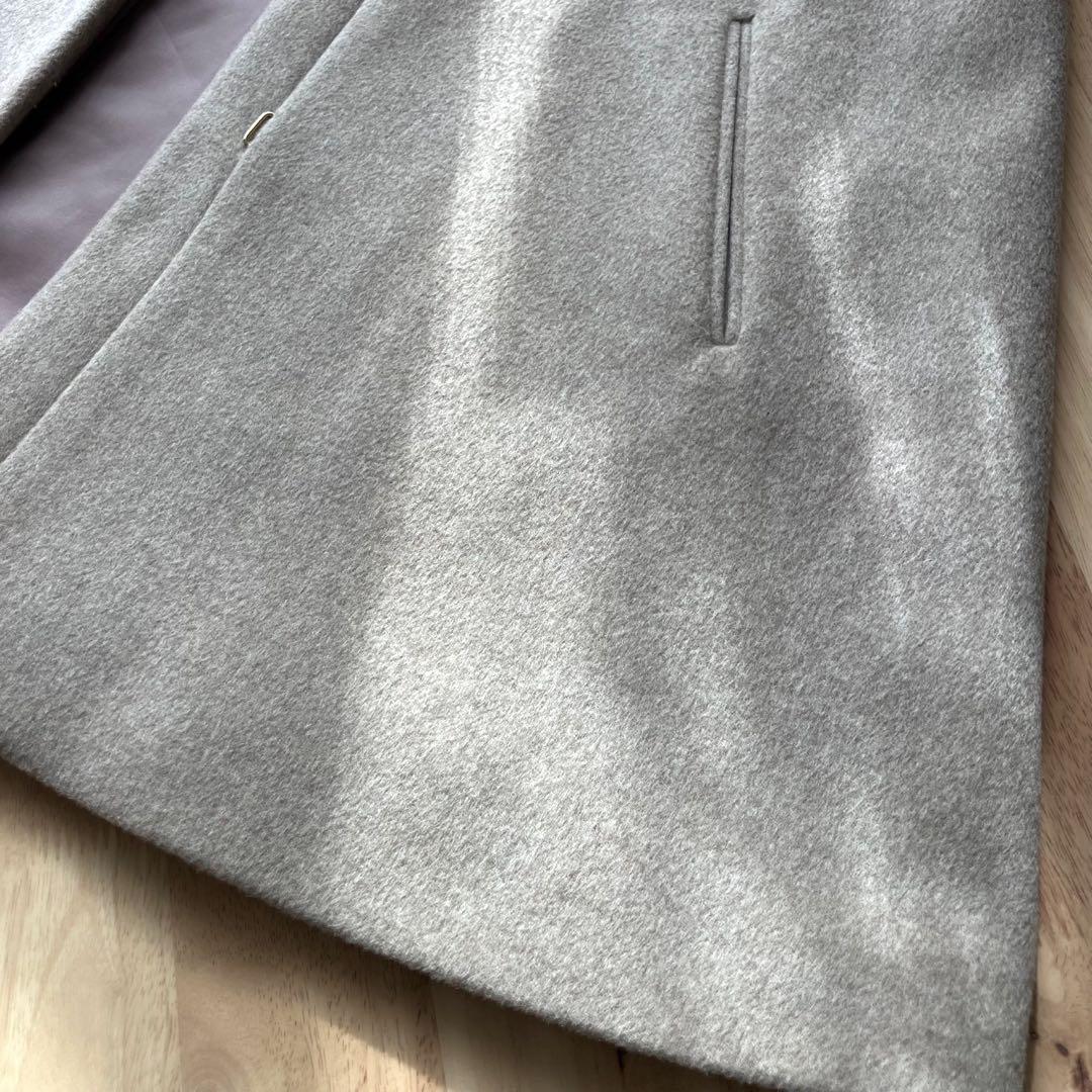 【美品】【2024AW】IENAシャルムビーバーAラインコート ノーカラーコート