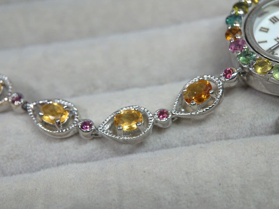 トルマリン シトリン 時計 925 0170 タンザナイト