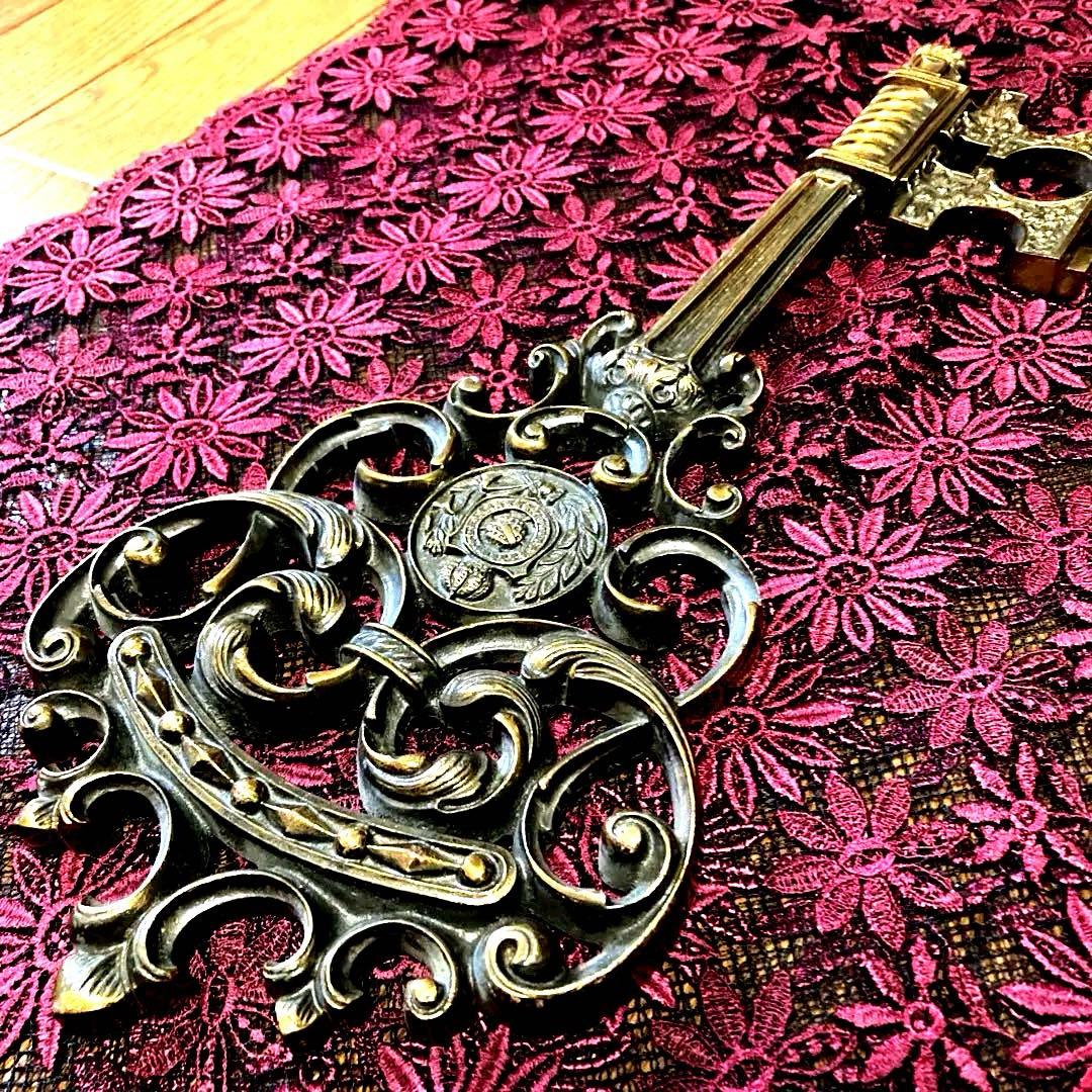 超特大　真鍮製　鍵型壁飾り　アメリカ製60's ヴィンテージ　希少品