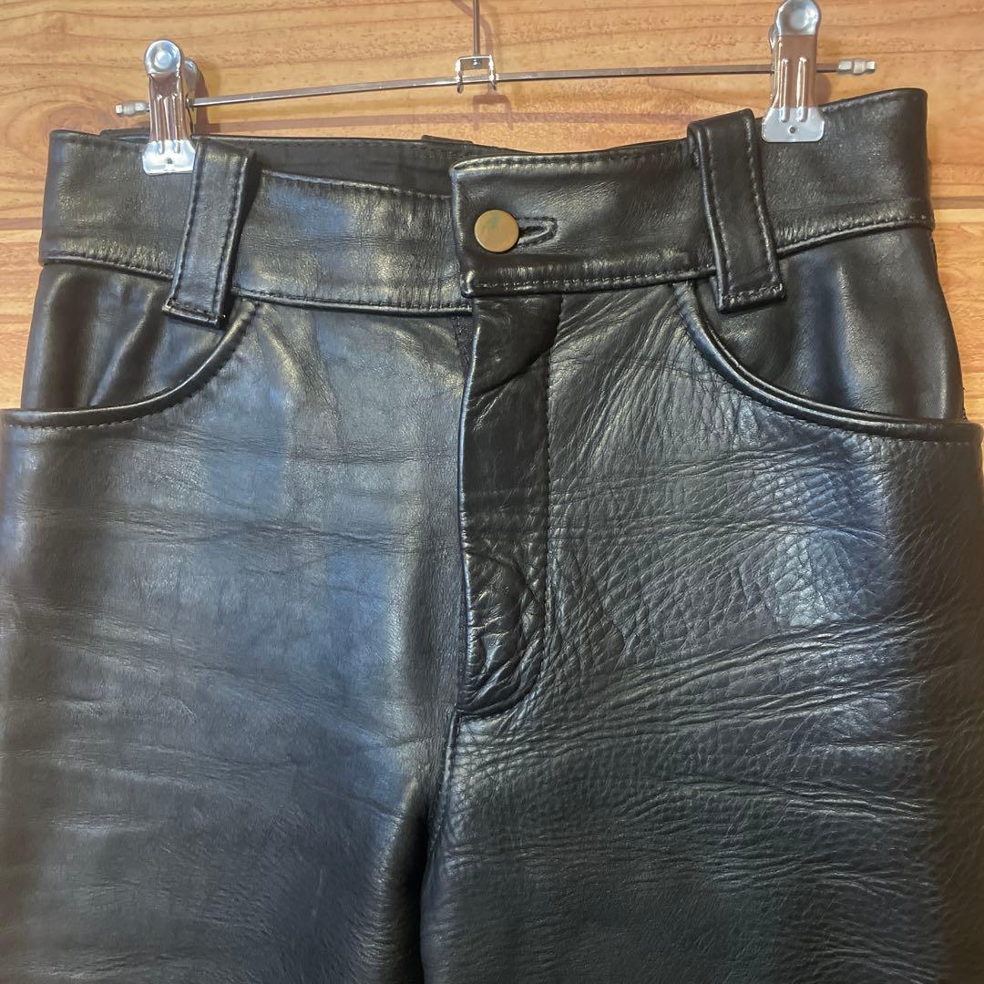 VANSON バンソン レザーパンツ USA製 黒 W28 実寸W70