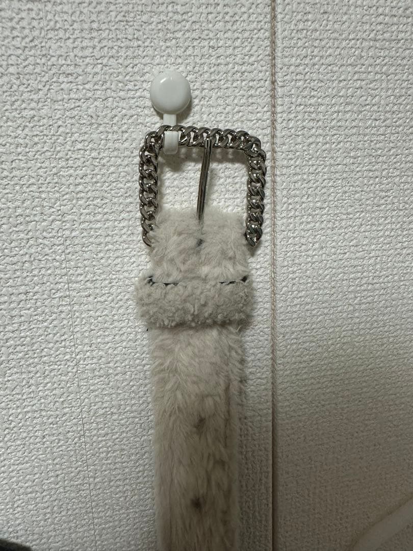 AFB afb fur beltファー ベルト white ホワイト
