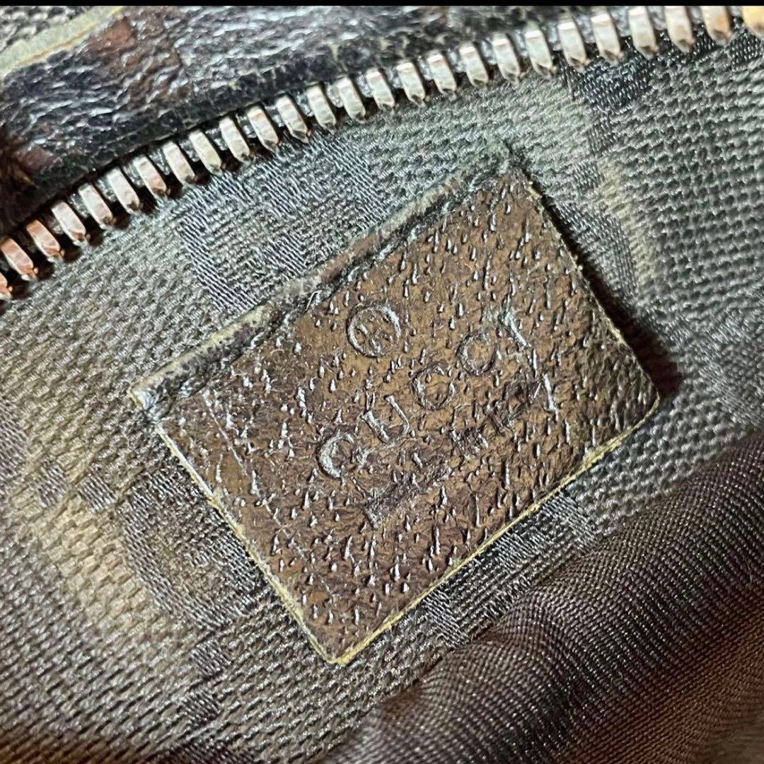 【GUCCI】ブラック ボディバッグ ウエストポーチ ブラック GGパターン