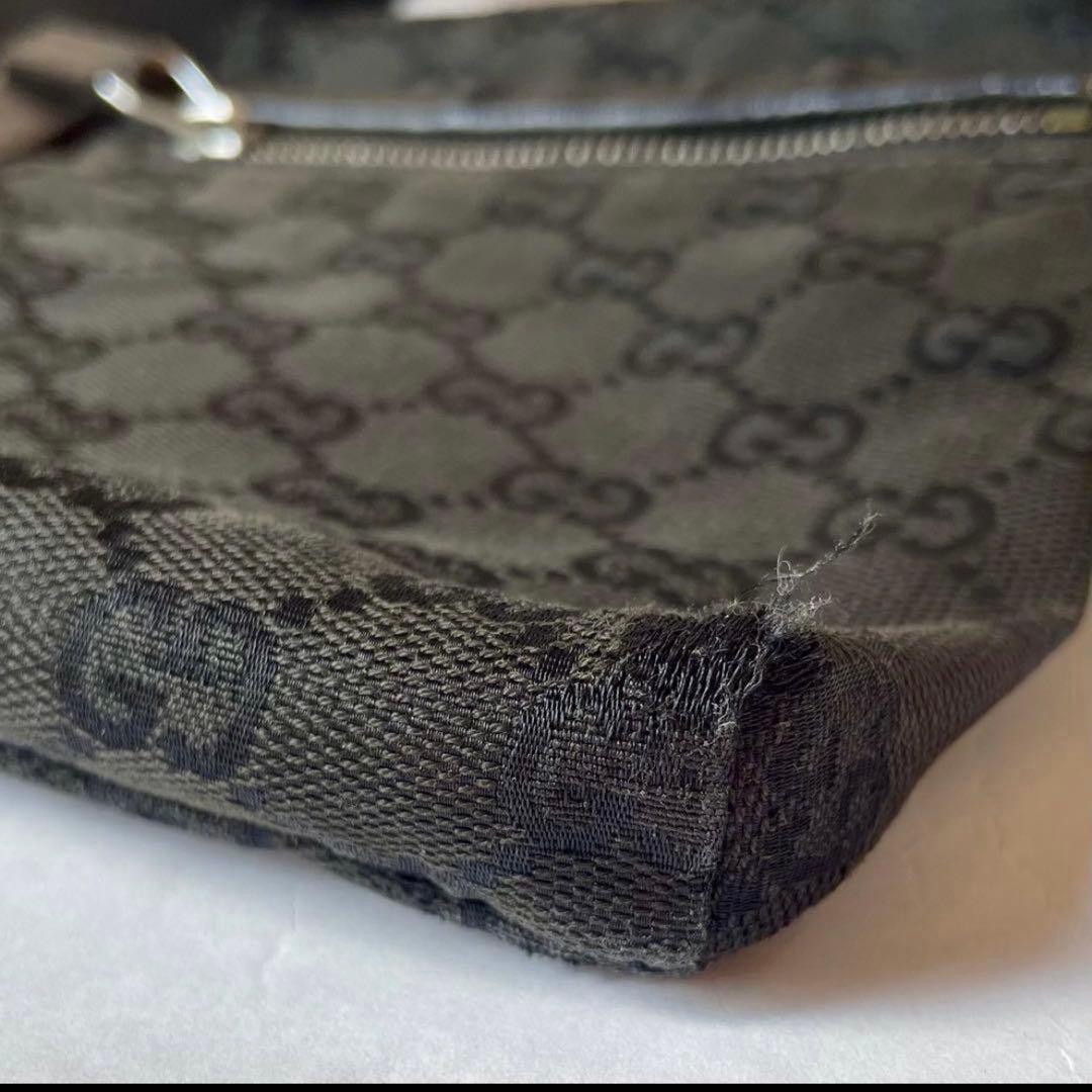 【GUCCI】ブラック ボディバッグ ウエストポーチ ブラック GGパターン
