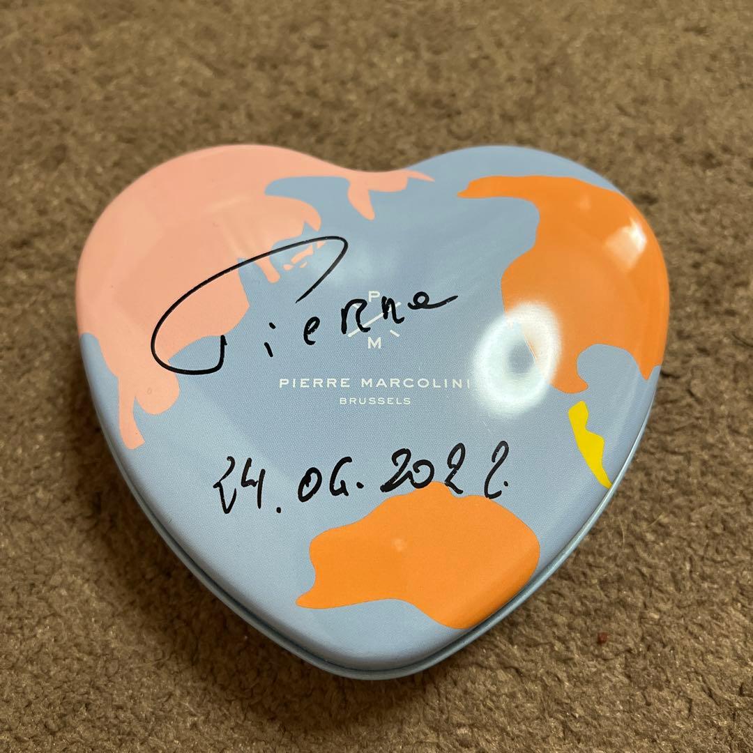 Pierre Marcolini ハート型小物入れ　本人直筆サイン入り