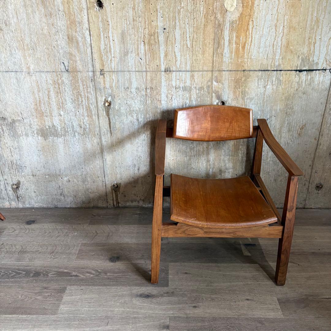 ラウンジチェア　チーク無垢材　つばきや クブンチェア