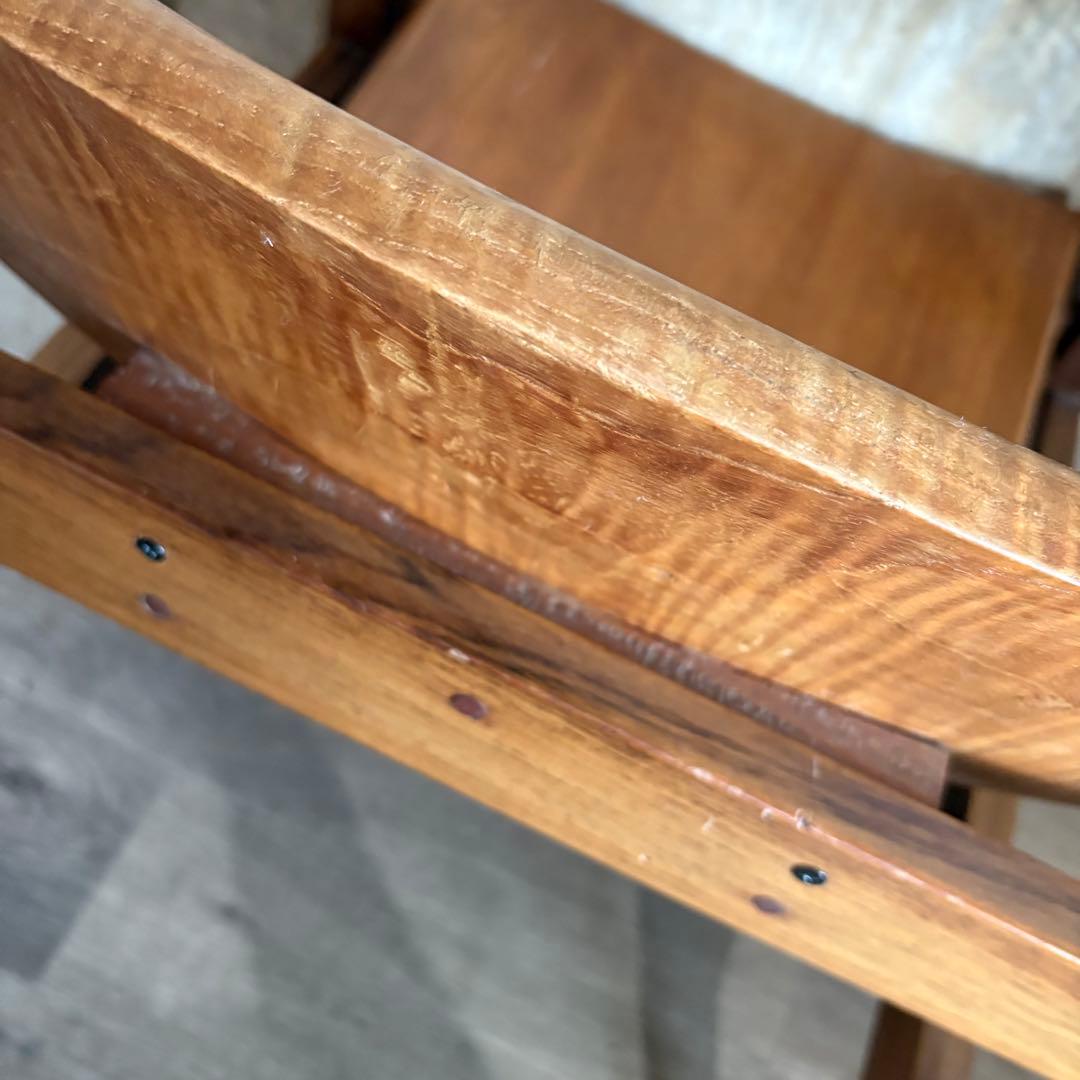 ラウンジチェア　チーク無垢材　つばきや クブンチェア