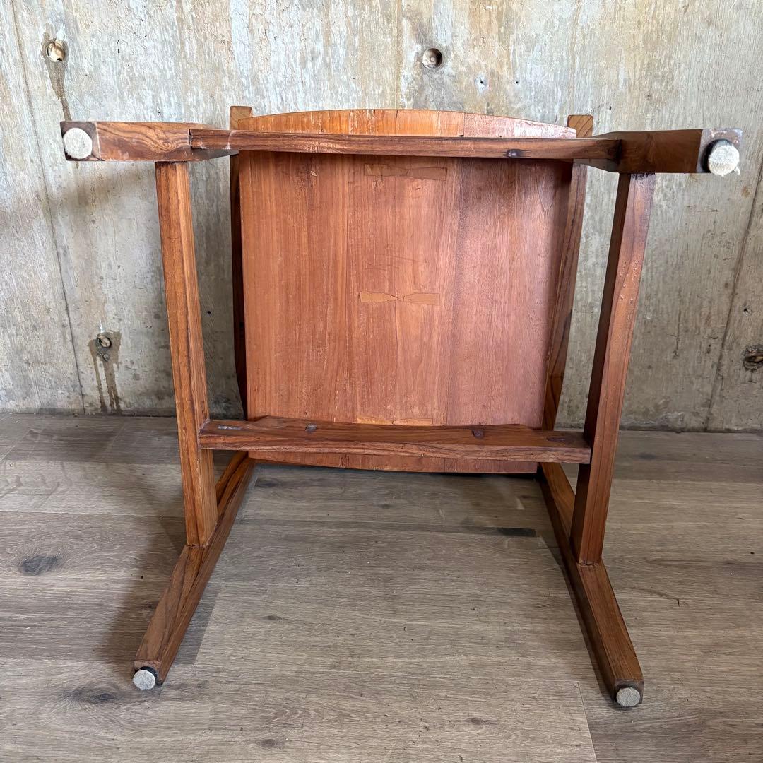 ラウンジチェア　チーク無垢材　つばきや クブンチェア