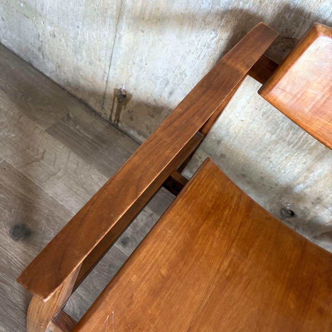 ラウンジチェア　チーク無垢材　つばきや クブンチェア