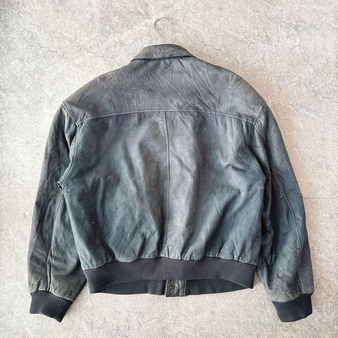 Vintage A-2 レザージャケット L 本革 90sボンバー 裏地マップ