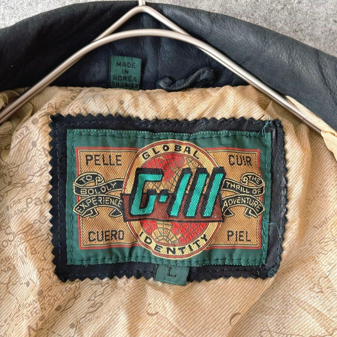 Vintage A-2 レザージャケット L 本革 90sボンバー 裏地マップ