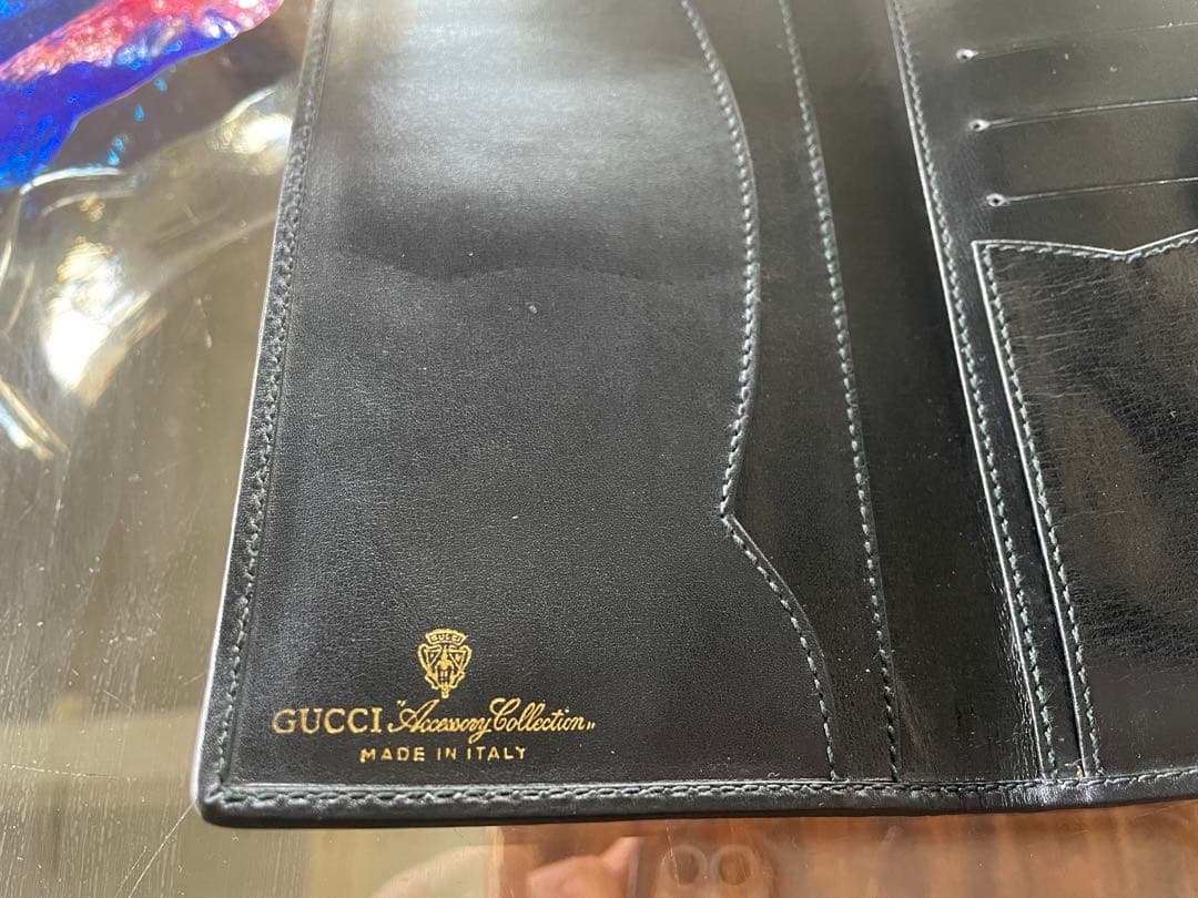 1980s oldgucci オールドグッチ　ブラック　長財布
