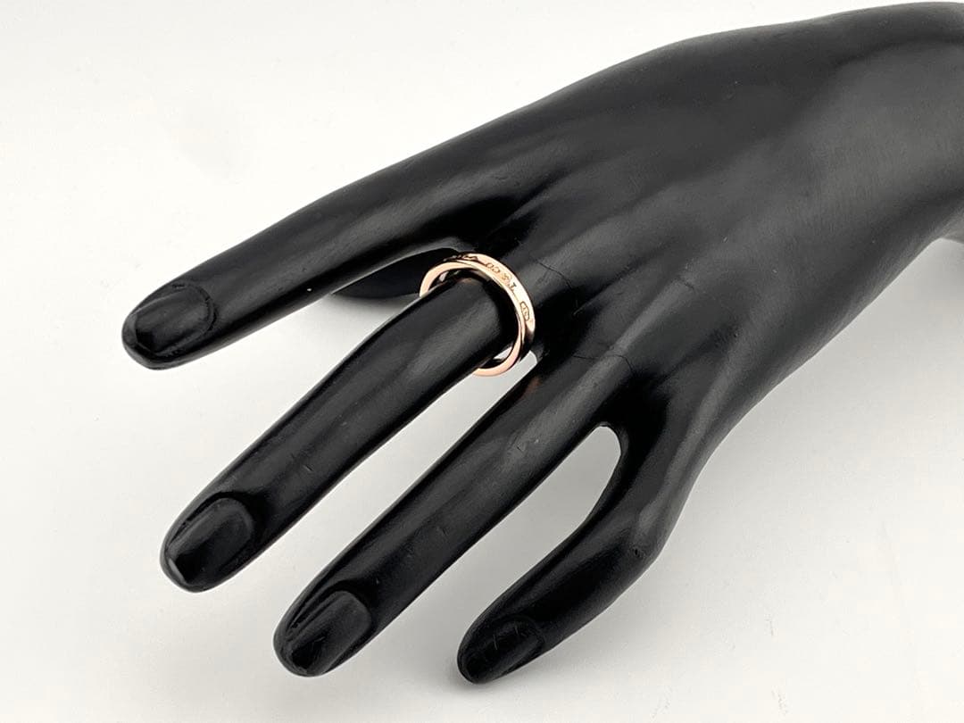 c947 美品　ティファニー　1837 ルベドメタル　ナロー　リング　約11号