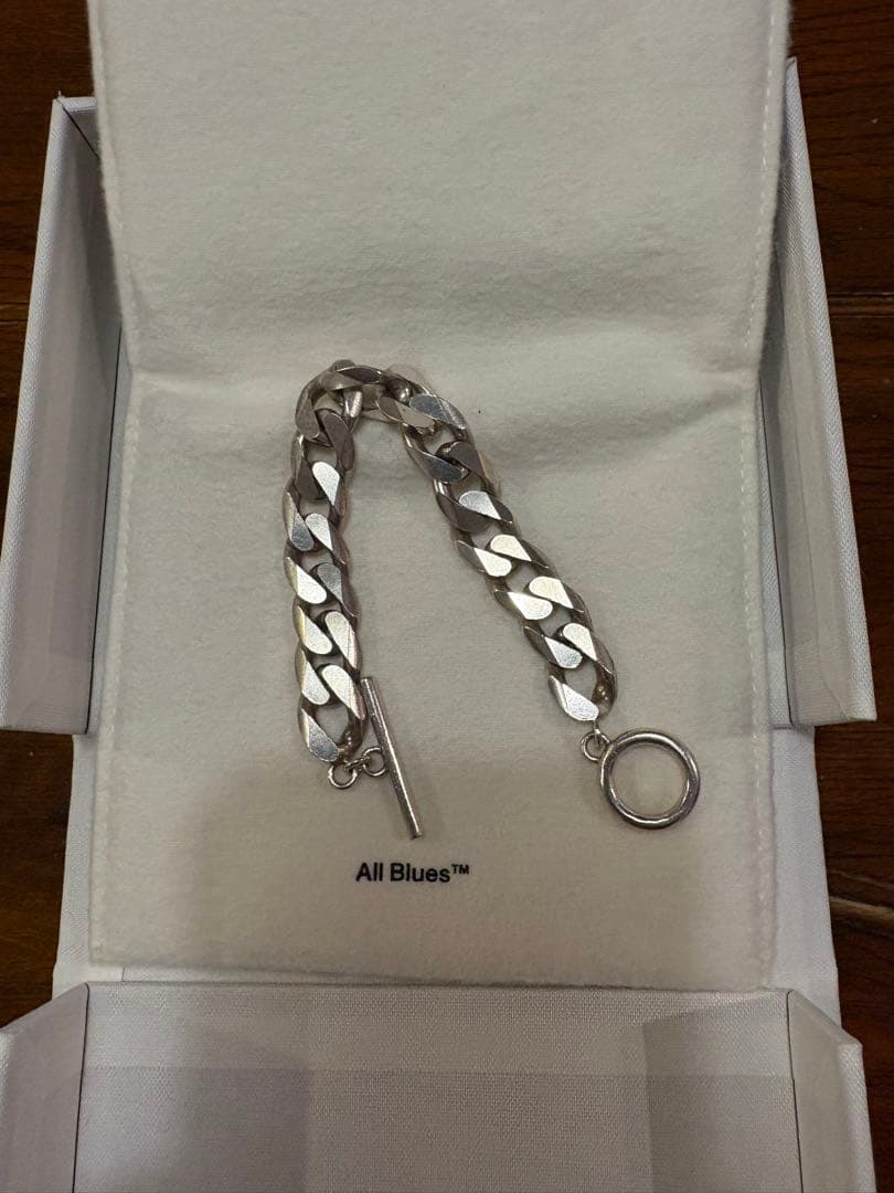 ALL BLUES モトシルバーブレスレット Ｍサイズ