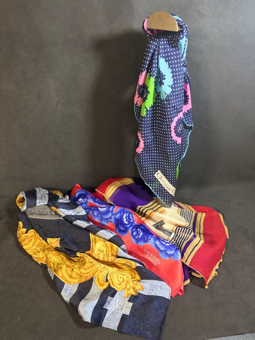 ヴィンテージ ハイブランド スカーフ4点セット Dior CHANEL 他