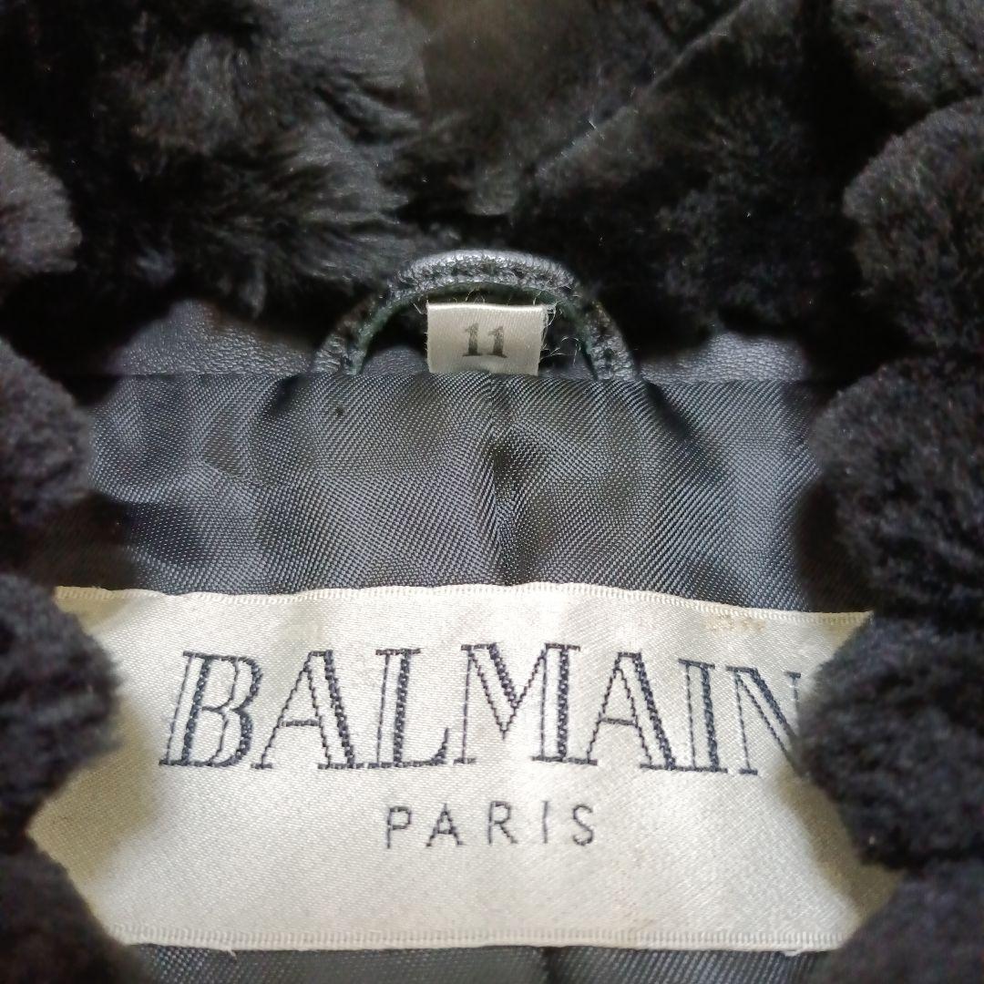 ✨️美品✨️バルマン　高級 羊革 レザージャケット ファー付き　ラムレザー　L