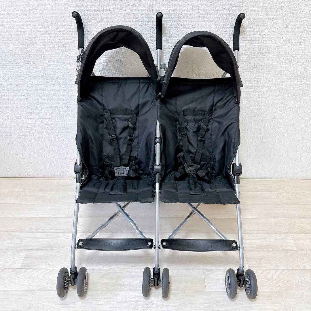 COOL KIDS CK バギー ツインモデル　双子　ベビーカー　軽量　ブラック