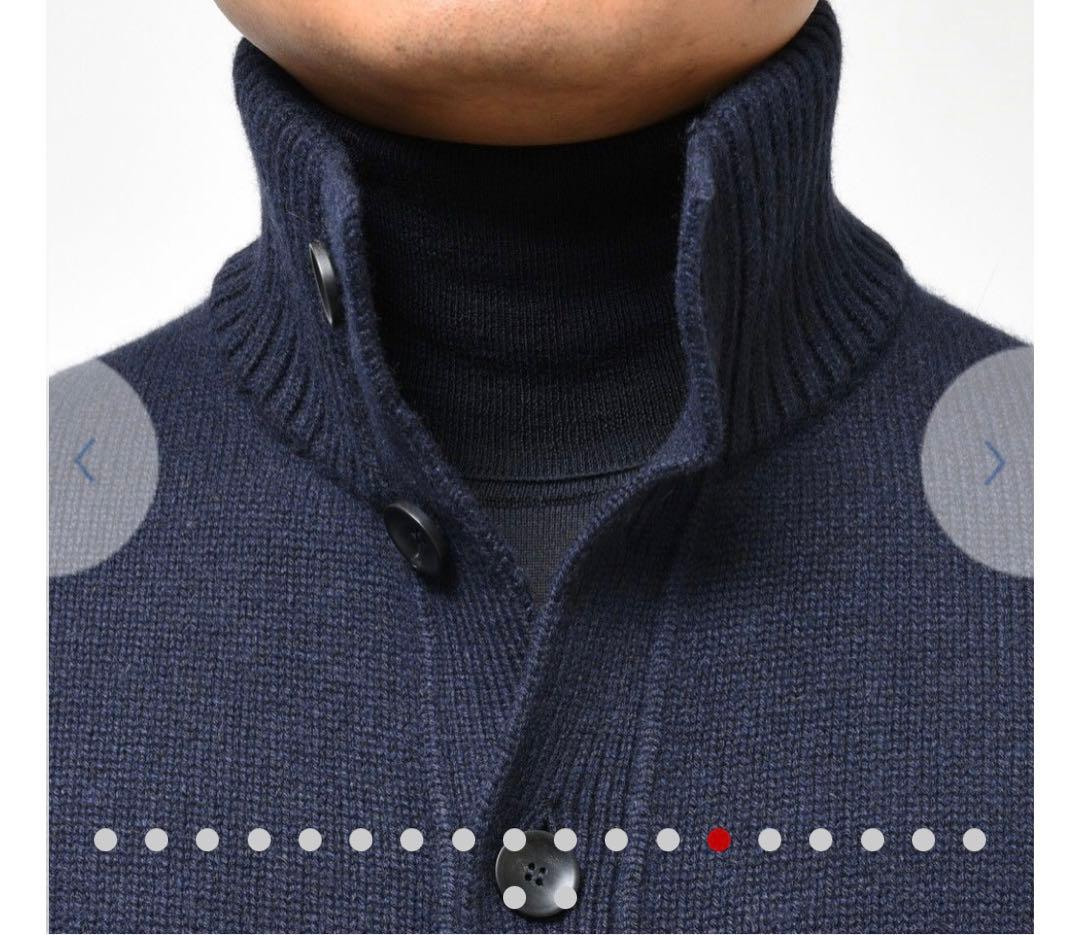 【最終値下げ】希少 ZANONE（ザノーネ）5ゲージカシミアスタンドカラーニット