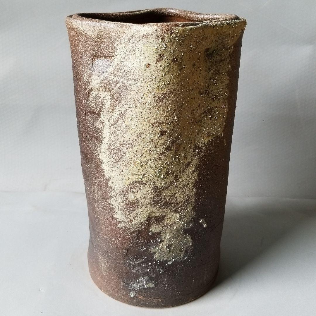 信楽焼 傘立て 古窯変たたき 高さ４４cm