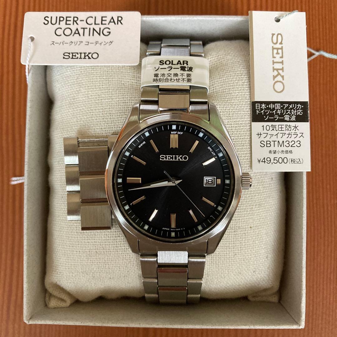 ２０２４年６月購入／セイコー／ＳＢＴＭ３２３ブラック／ソーラー／￥５１,７００