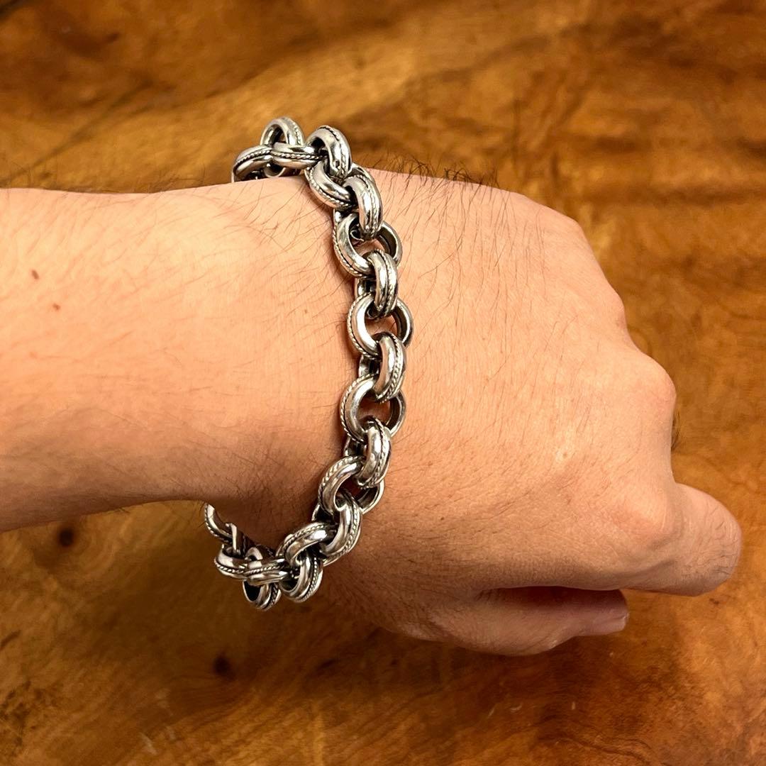 イタリア ヴィンテージ シルバー デザインリンク ブレスレット ITALY925