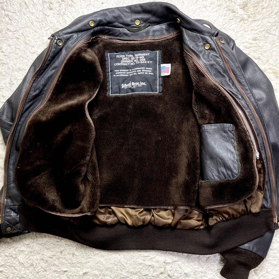 ✨2way/極美品/42インチ✨ショット A-2 G-1 レザージャケット