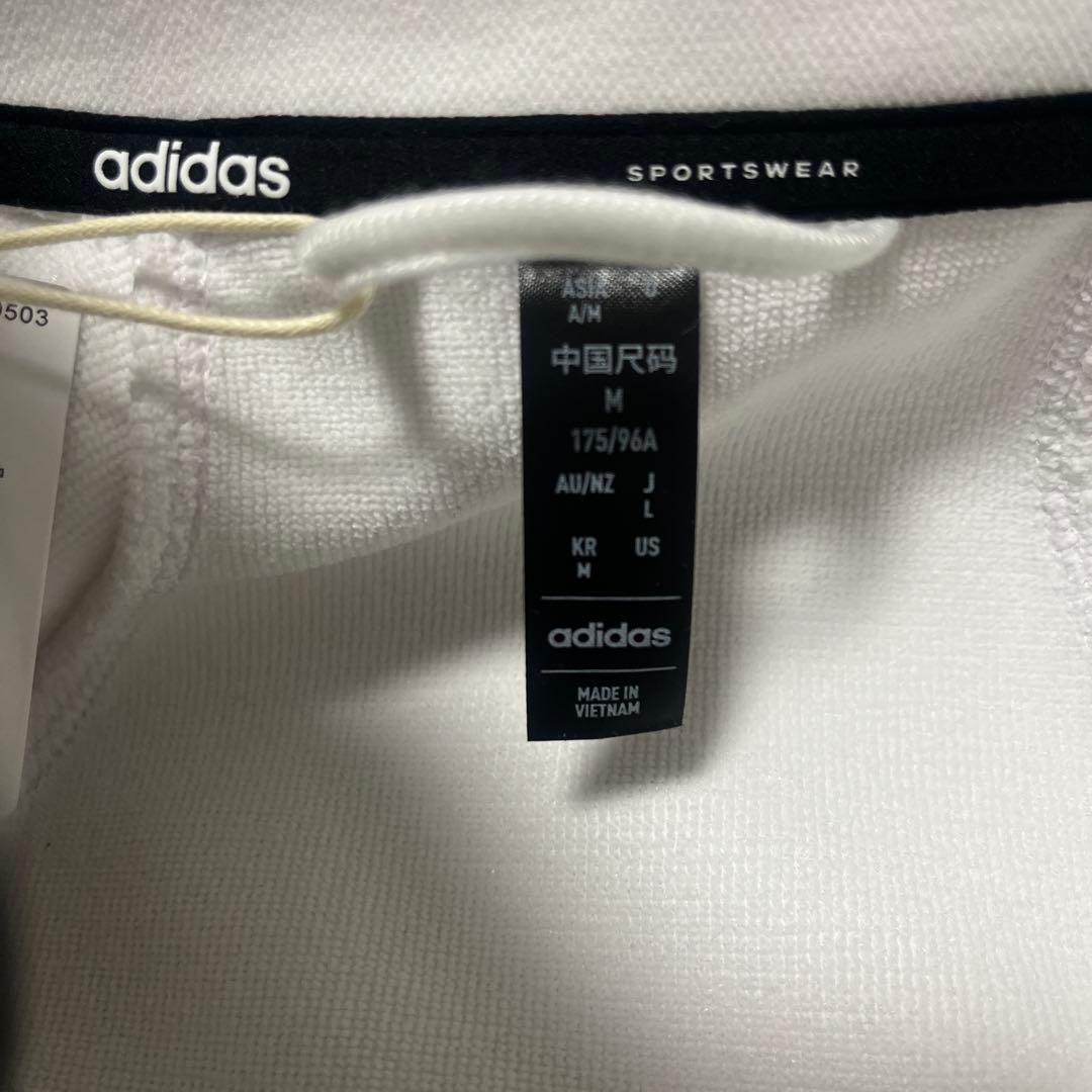 【新品タグ付】アディダス　白シンプルジャケット スポーツウェア Ｌサイズ