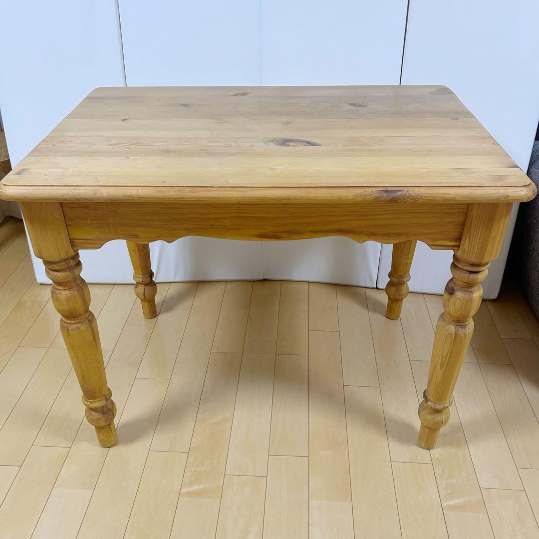 カントリー家具　デスク　パイン材　引き出し2 アンティークデスク　テーブル