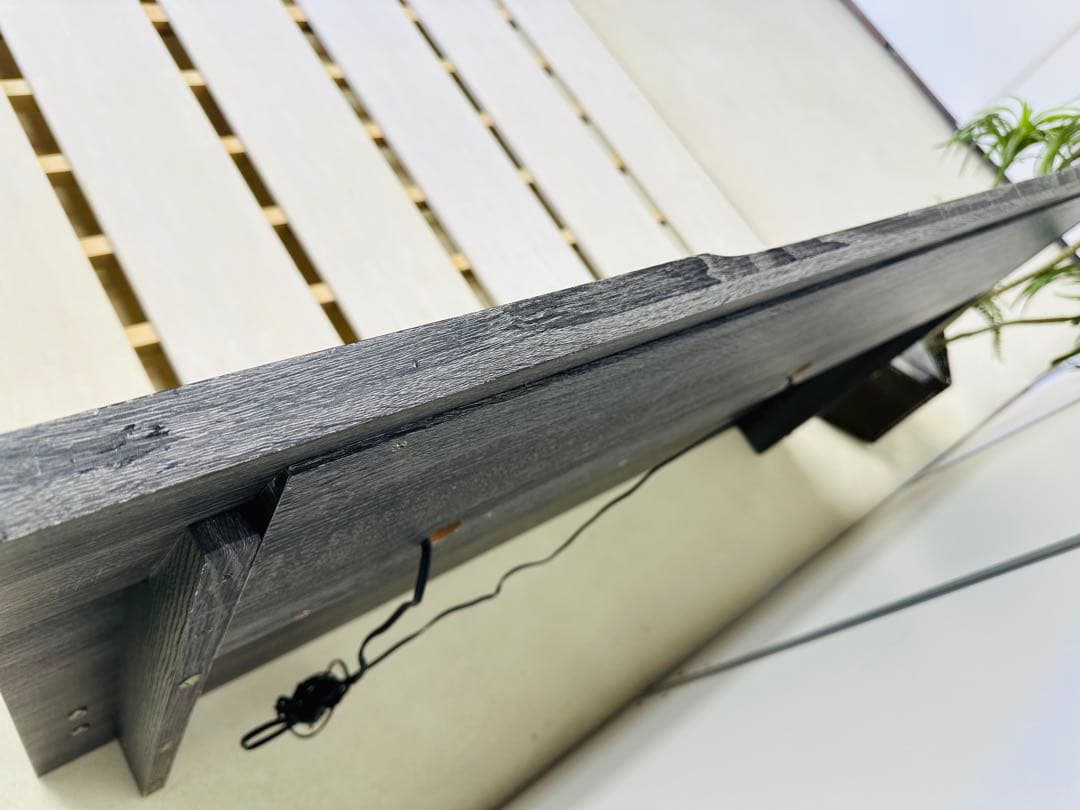 ダブルベッドフレーム LEDライト付き